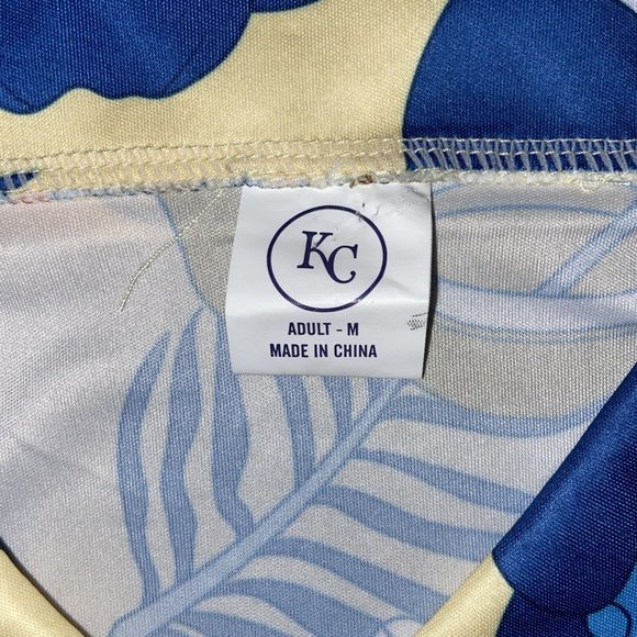 KC Brand Hawaiian Shirt Medium Lite Beer Button Up Polyester Coconuts B-Ball - Picture 3 of 10